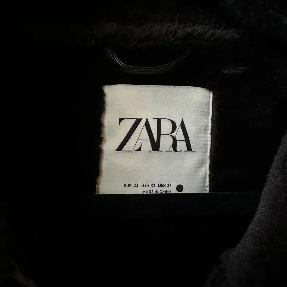 Zara Black Leather Biker Jacket / XS - Picture 3 of 8